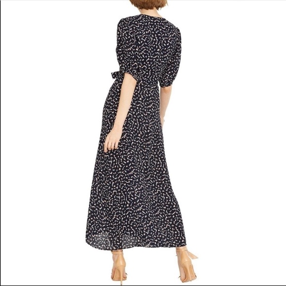 MISA Los Angeles | Andrea Wrap Dress Resort Petals Puff Sleeve NEW Size M - Picture 9 of 10